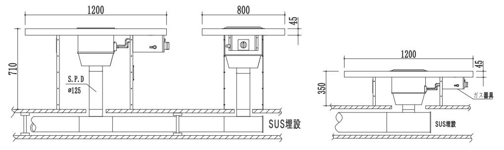 NEO NH-11型（光熱板無煙ロースター）、構造図